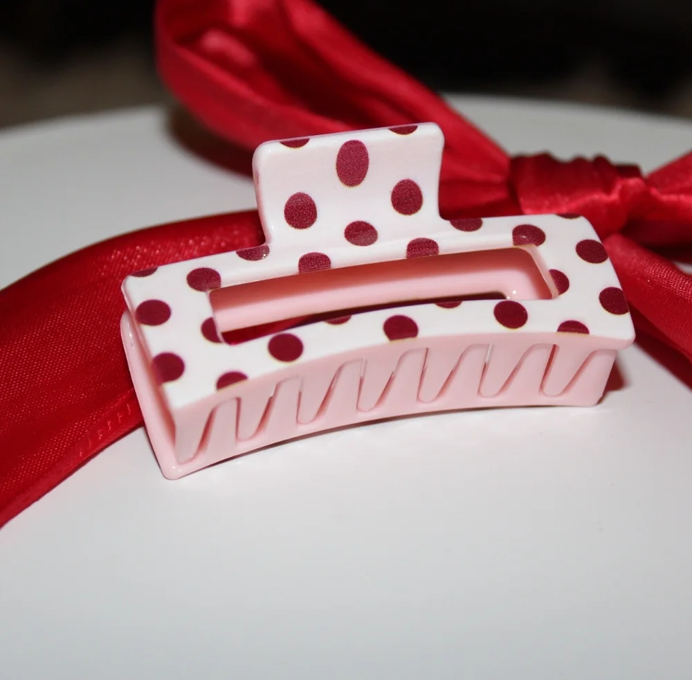 Sweetheart Sampler Mini Claw Clip - Cherry Dot Crush